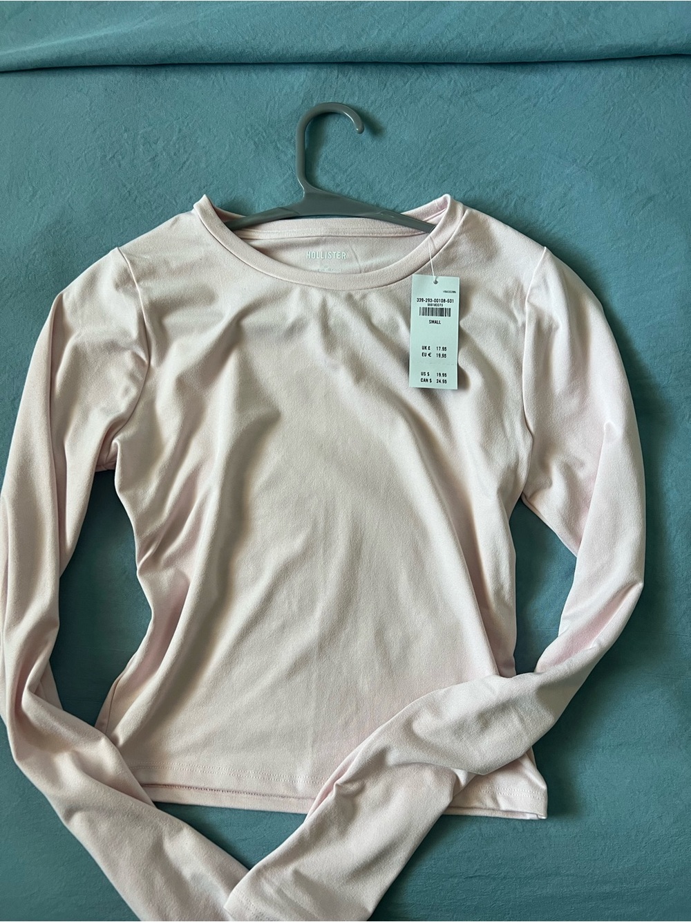 Hollister Women's Long Sleeve Crewneck Top - Pale Pink